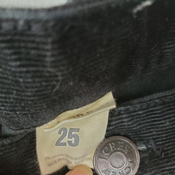 J.Crew Y2K Black Low Rise Toothpick Skinny Corduroy Ankle Womens 25 Style 18266 - Picture 7 of 8